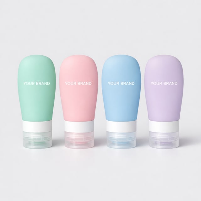 Silicone Travel Bottles Set white label idea