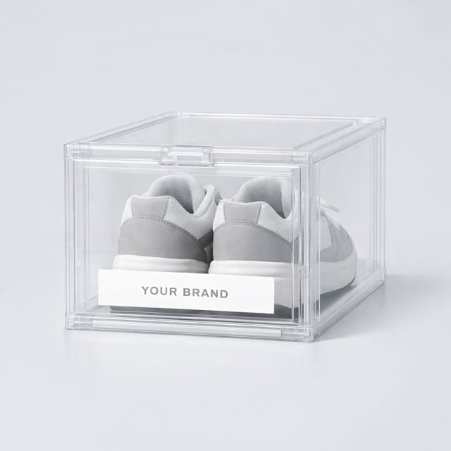 Stackable Shoe Storage Boxes white label idea