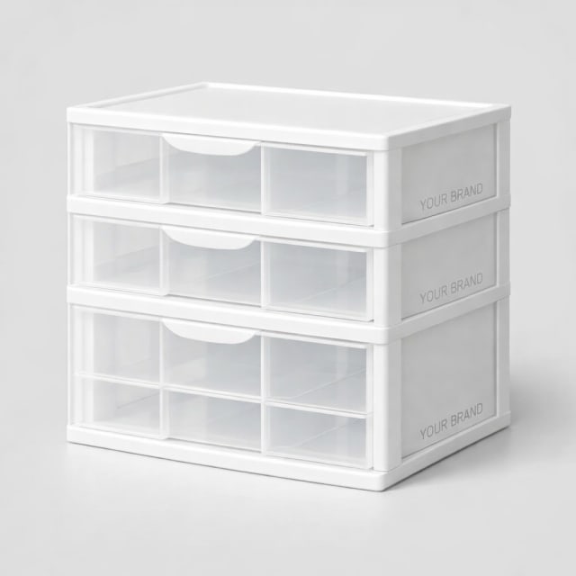 Stackable Plastic Drawer Organizer white label idea