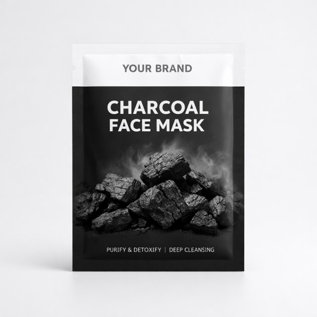 Charcoal Face Mask Sachet white label idea
