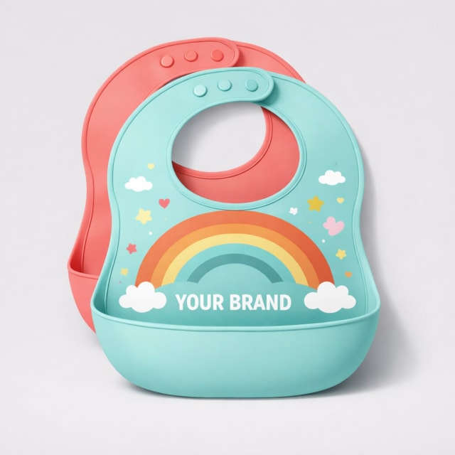 Baby Feeding Bib Set white label idea