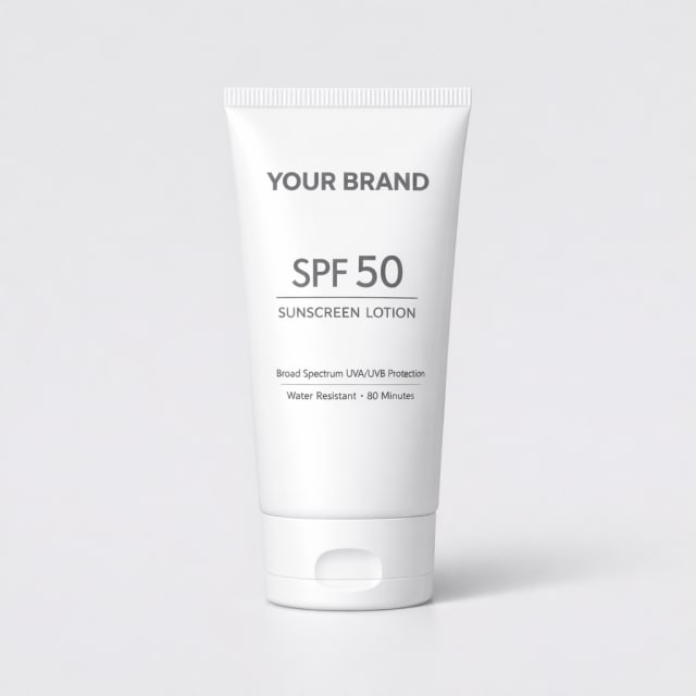 SPF 50 Sunscreen Lotion white label idea