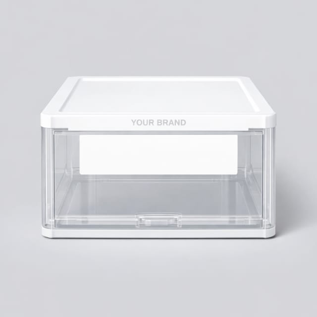 Stackable Plastic Shoe Box white label idea