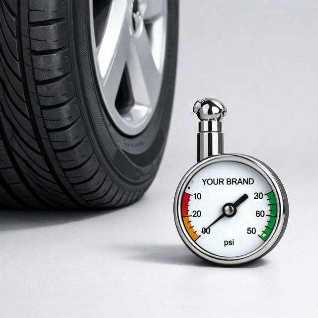 Portable Car Tyre Pressure Gauge white label idea