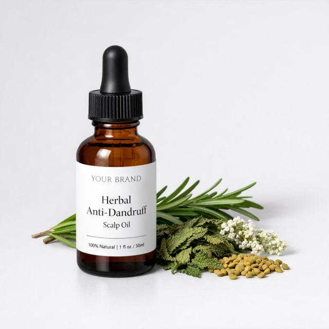Herbal Anti-Dandruff Scalp Oil white label idea