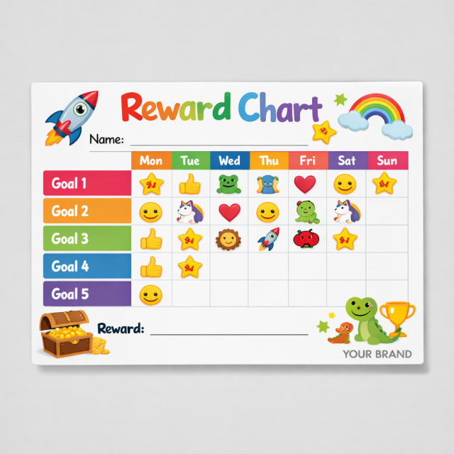 Kids' Reusable Reward Sticker Chart white label idea
