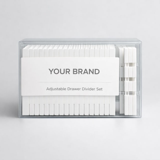 Adjustable Drawer Divider Set white label idea