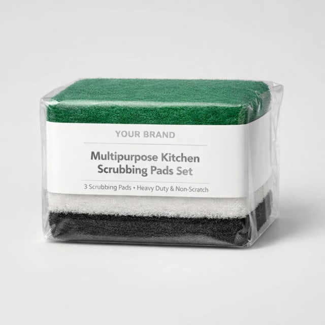 Multipurpose Kitchen Scrubbing Pads Set white label idea