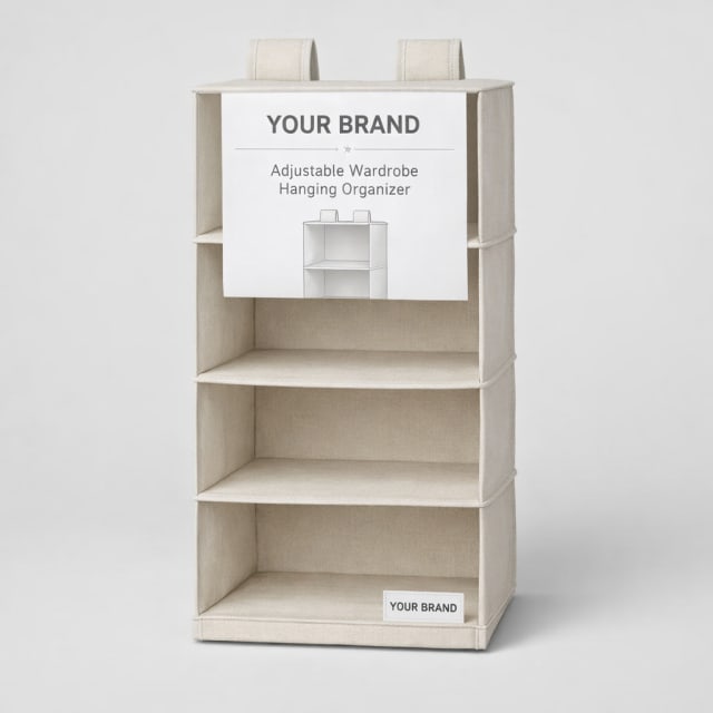 Adjustable Wardrobe Hanging Organizer white label idea