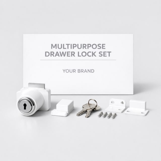 Multipurpose Drawer Lock Set white label idea