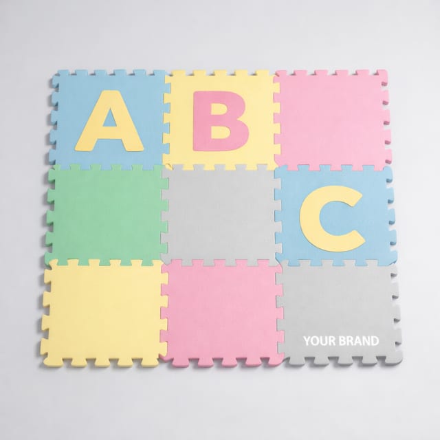 Kids' Soft Foam Alphabet Puzzle Mat white label idea