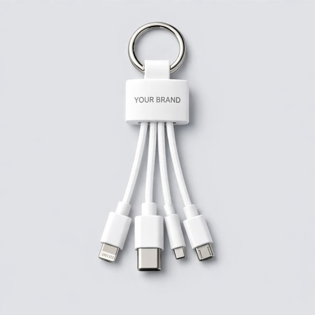 3-in-1 Charging Cable Keychain white label idea