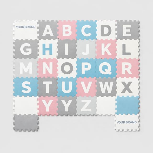 Kids’ Foam Alphabet Puzzle Mat white label idea