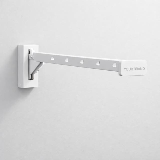 Wall-Mounted Folding Clothes Hanger Rack white label idea