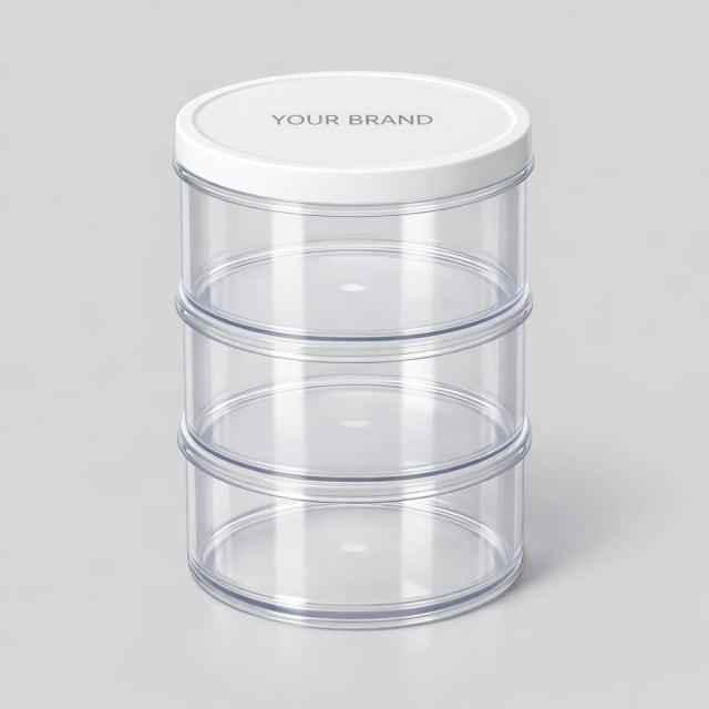 Stackable Plastic Food Canister (Non-Food Use) white label idea