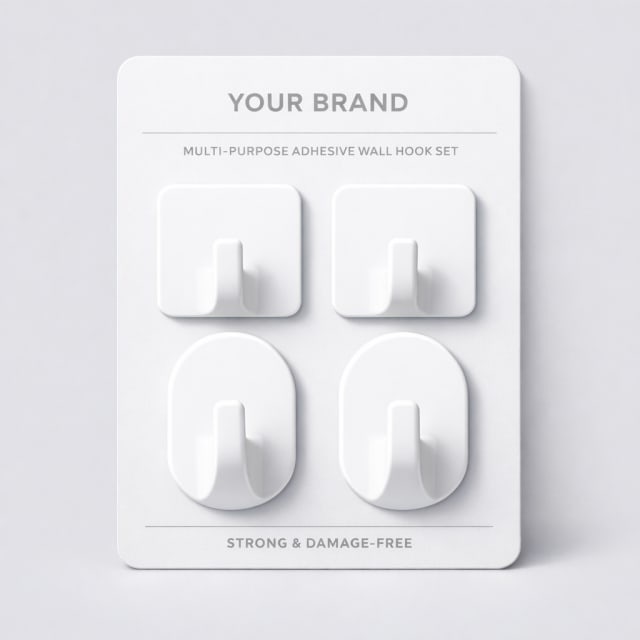 Multi-Purpose Adhesive Wall Hook Set white label idea