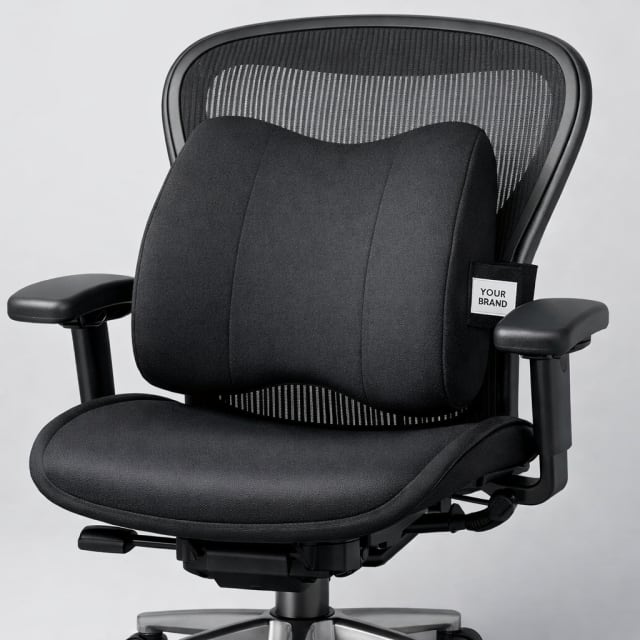 Contoured Foam Lumbar Support Cushion white label idea