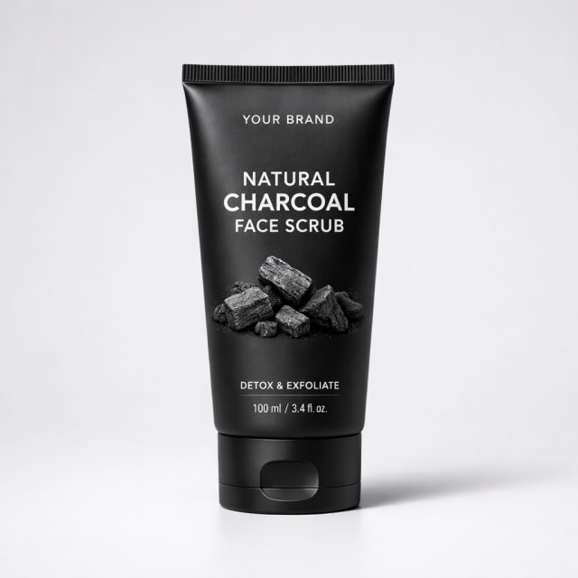 Natural Charcoal Face Scrub white label idea