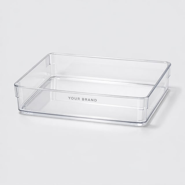 Plastic Stackable Drawer Organizer Tray white label idea