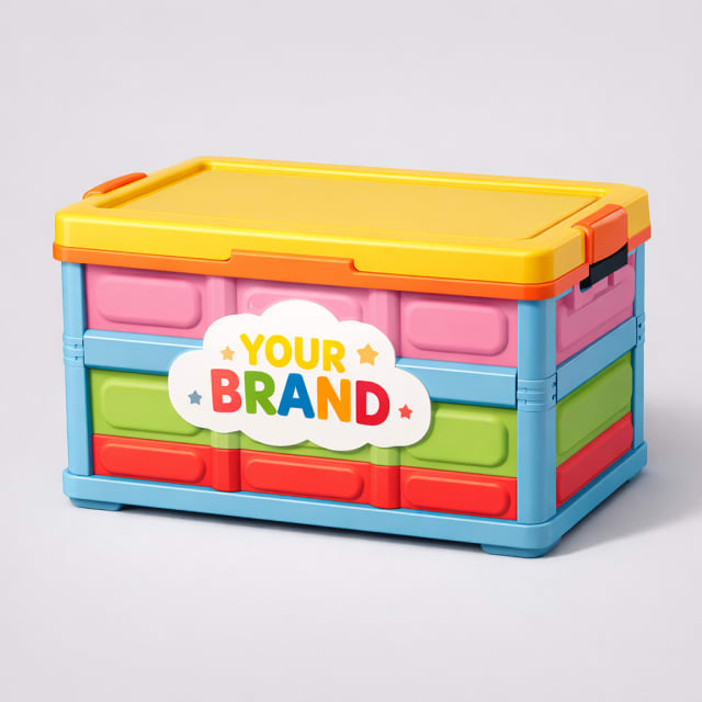 Collapsible Plastic Toy Storage Box white label idea