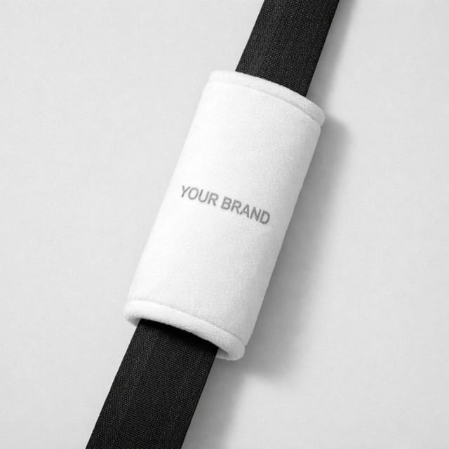 Adjustable Car Seat Belt Cushion Pad white label idea