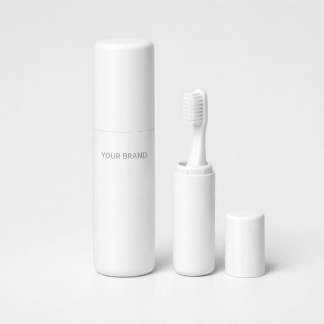 Portable Travel Toothbrush Set white label idea