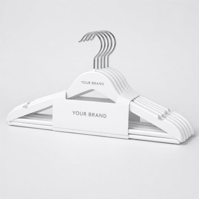 Plastic Clothes Hanger Set (10-Pack) white label idea