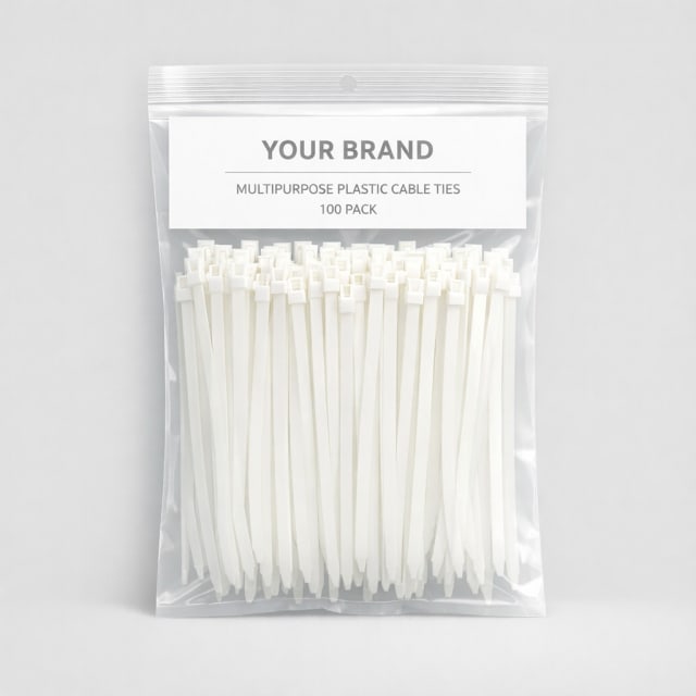 Multipurpose Plastic Cable Ties (100-Pack) white label idea