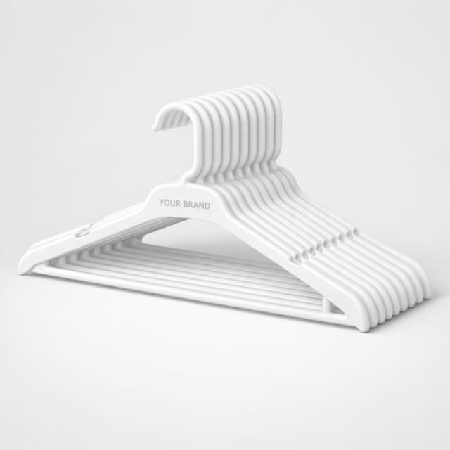 Multi-Purpose Plastic Hanger Set (10-Pack) white label idea