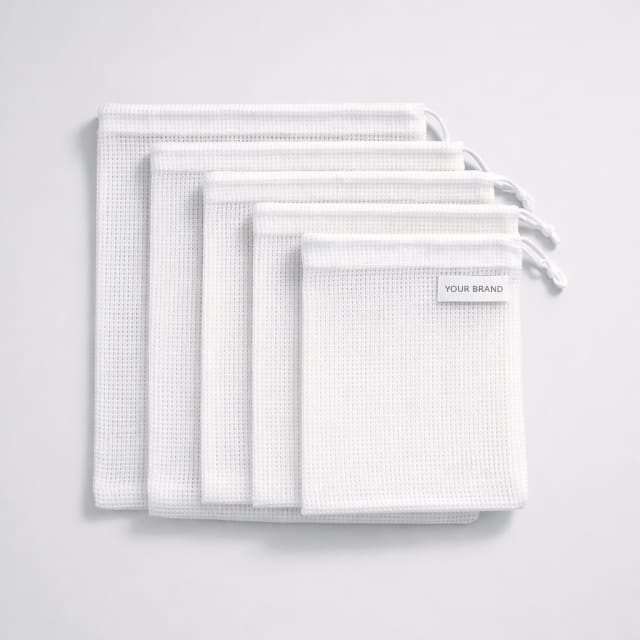 Reusable Mesh Produce Bags (Set of 5) white label idea