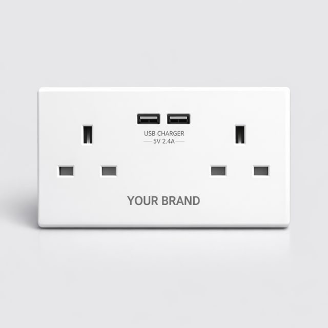 Dual USB Wall Socket Charger white label idea