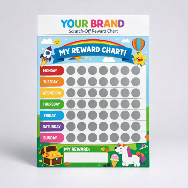 Children’s Scratch-Off Reward Chart white label idea