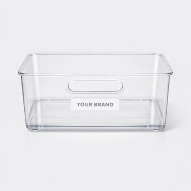Plastic Fridge Organizer Bin white label idea
