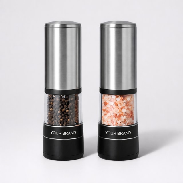Electric Salt & Pepper Grinder Set white label idea