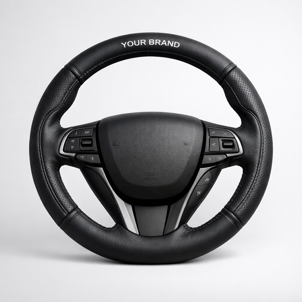 Soft Grip Steering Wheel Cover white label idea
