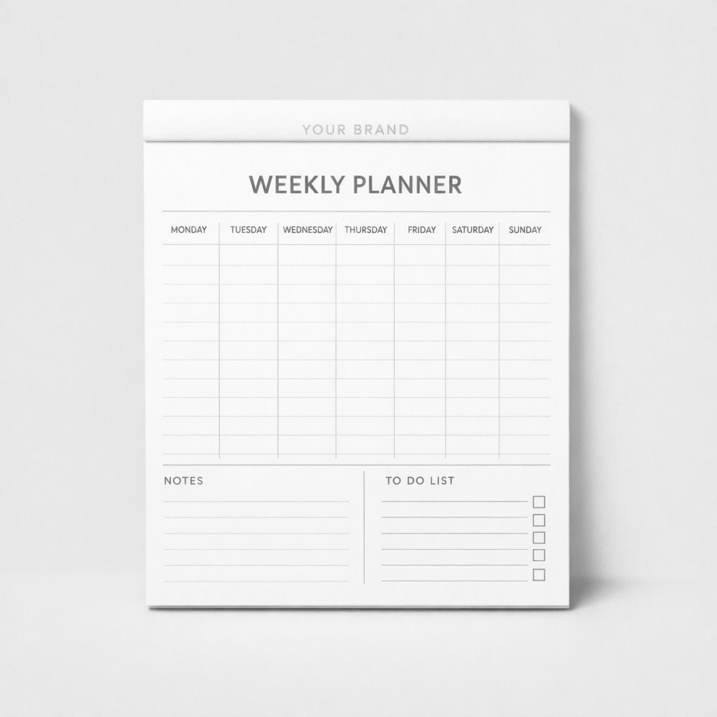 Weekly Planner Notepad white label idea