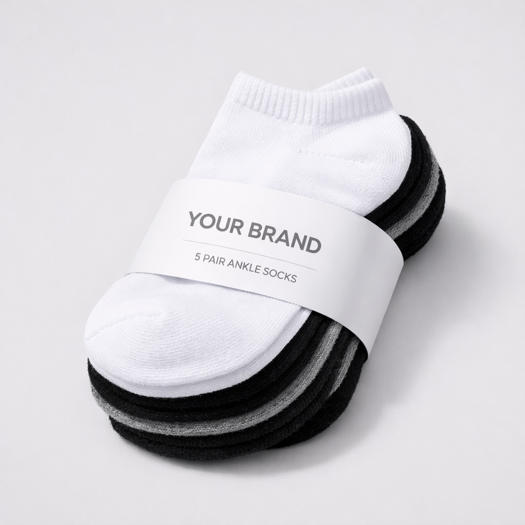 Comfy Ankle Socks (5-Pack) white label idea