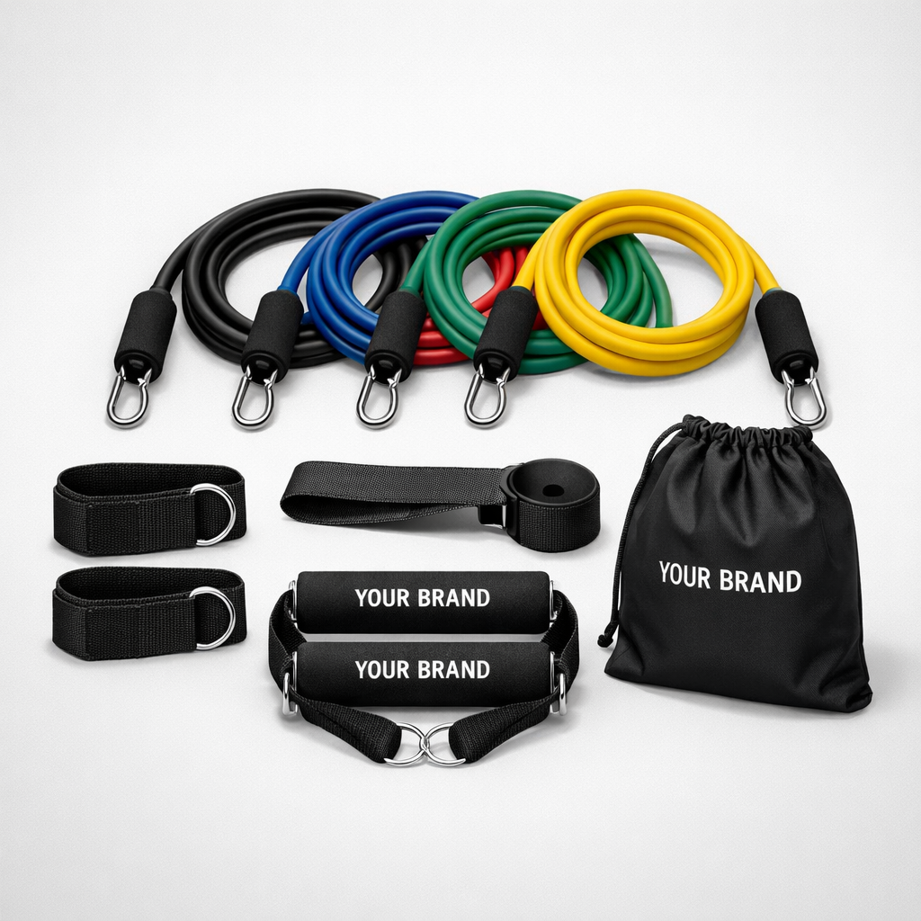 Adjustable Resistance Band Set white label idea