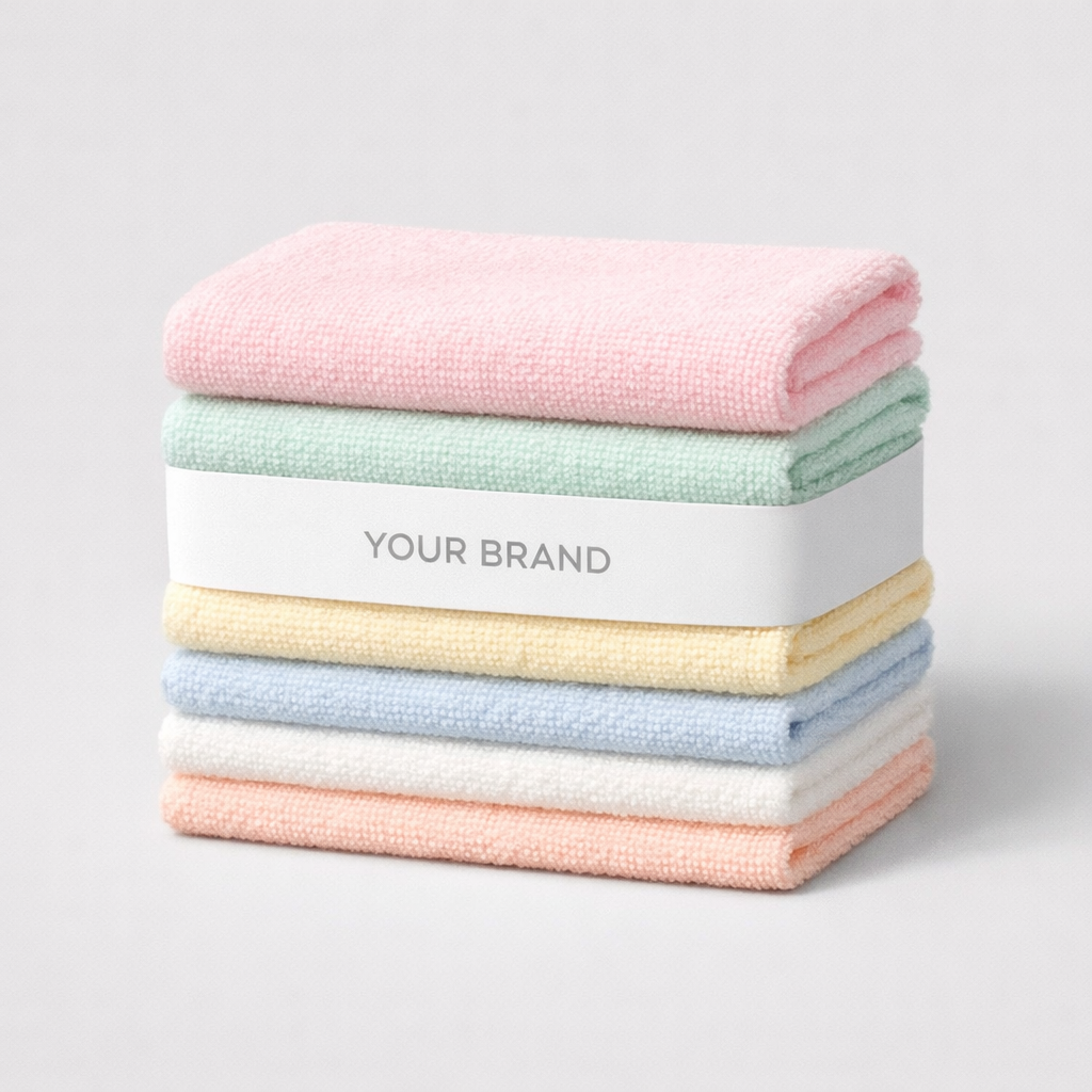 Soft Baby Washcloths white label idea
