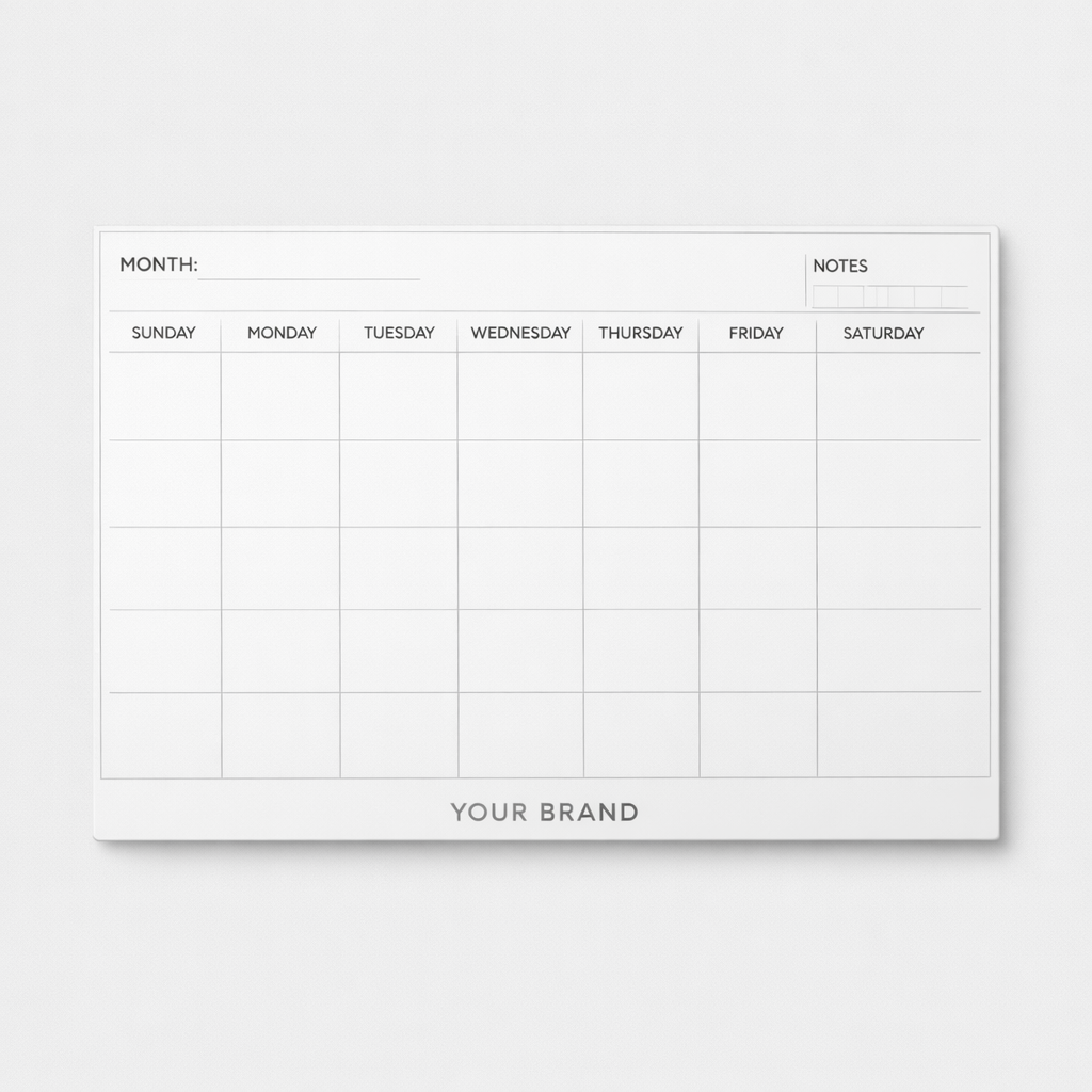 Magnetic Whiteboard Calendar white label idea