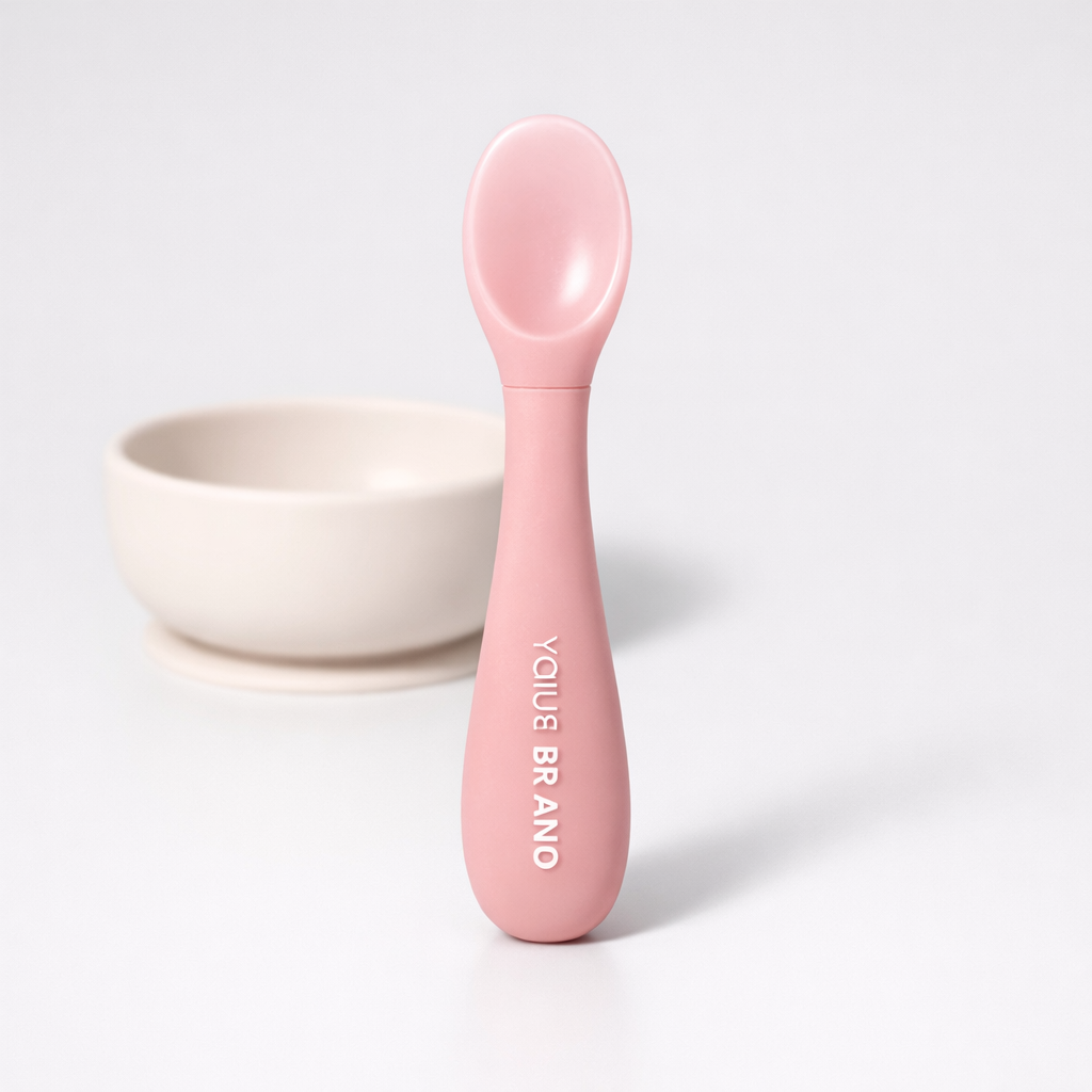 Silicone Baby Feeding Spoon white label idea