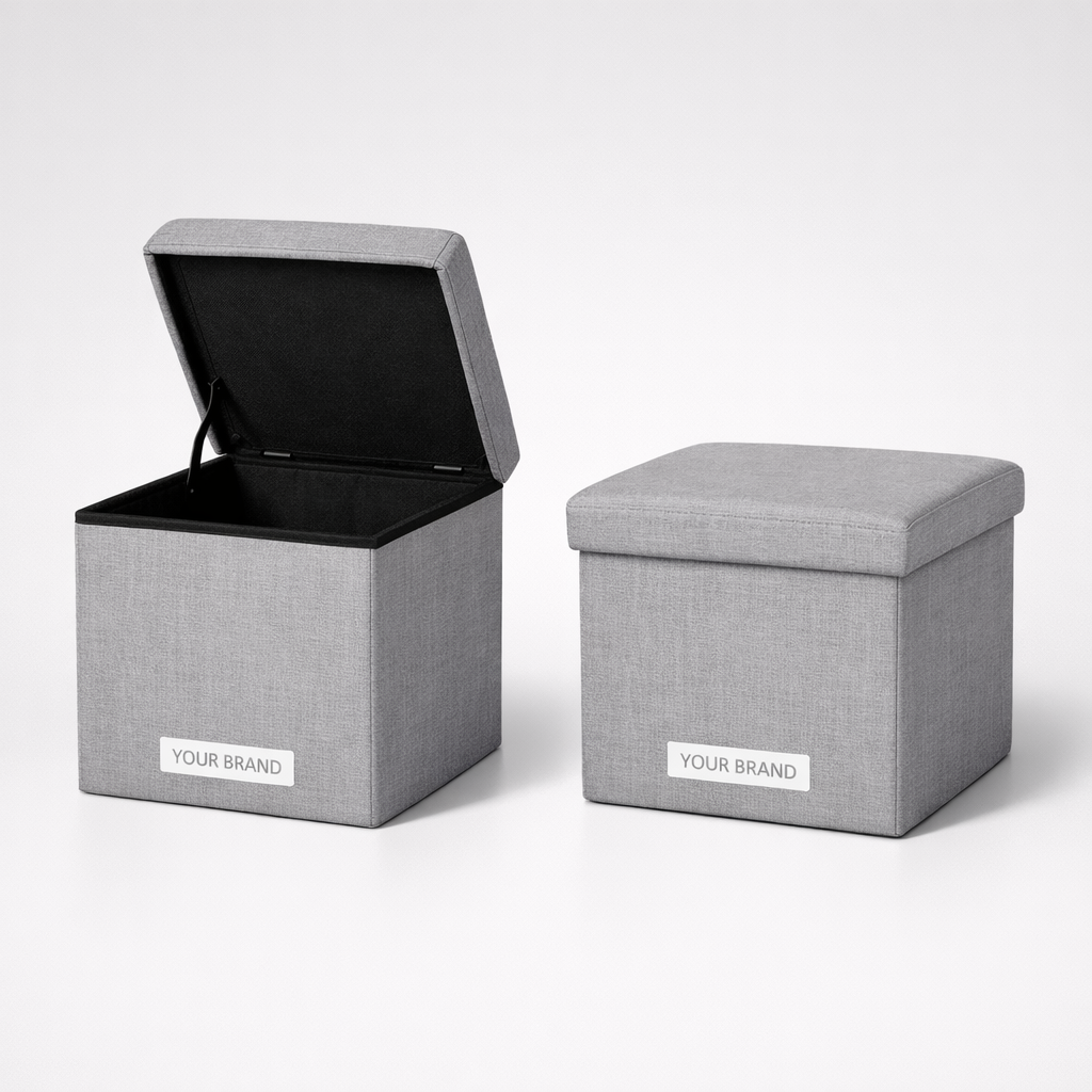 Foldable Storage Ottoman Box white label idea