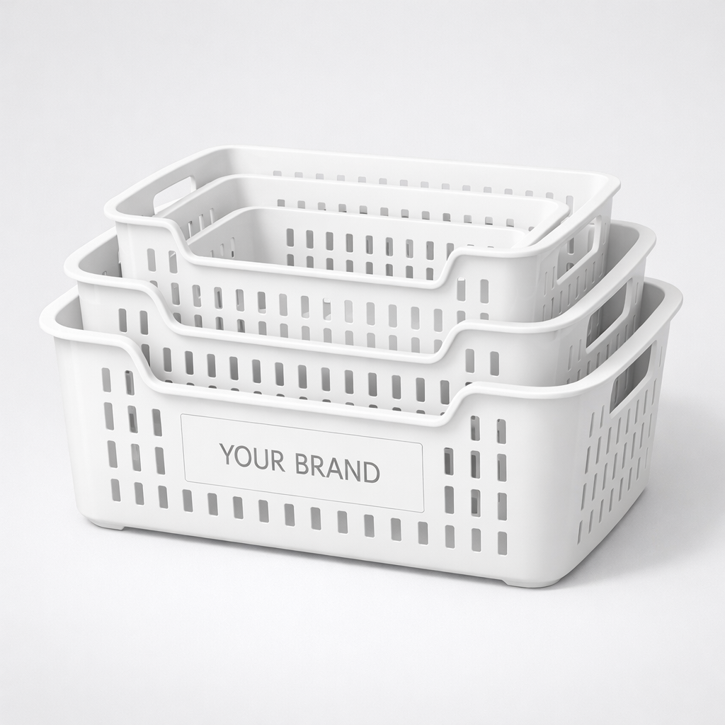 Stackable Storage Baskets white label idea