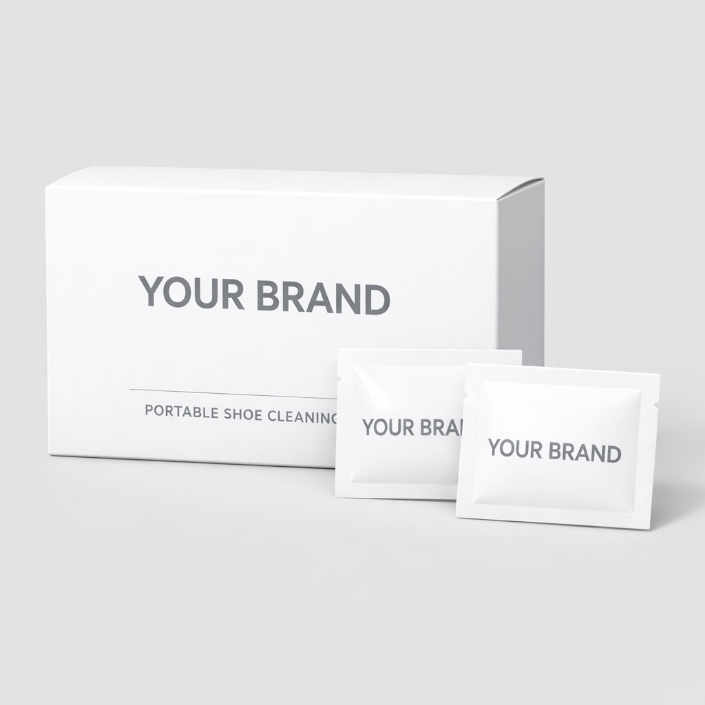 Portable Shoe Cleaning Wipes white label idea