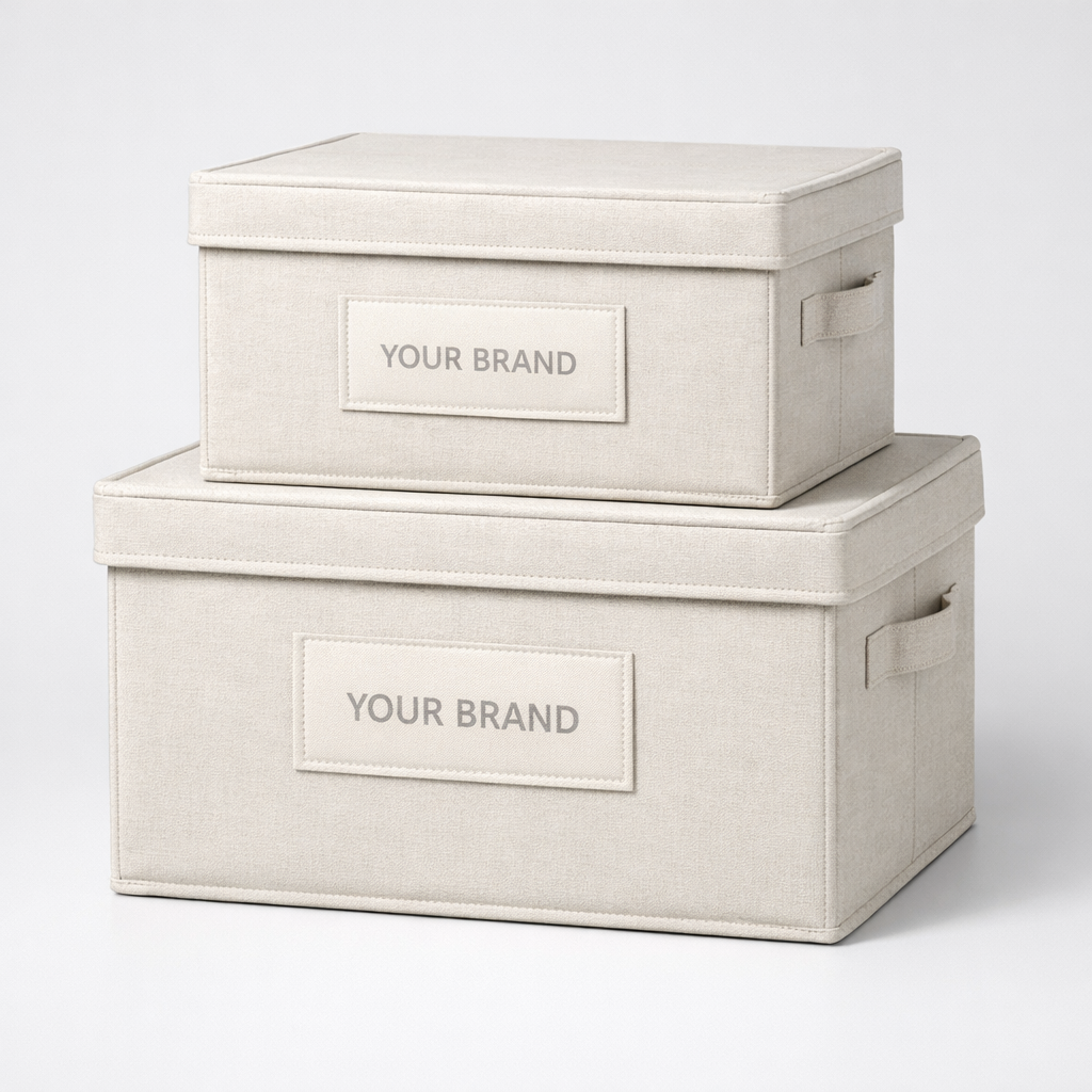 Collapsible Fabric Storage Boxes white label idea