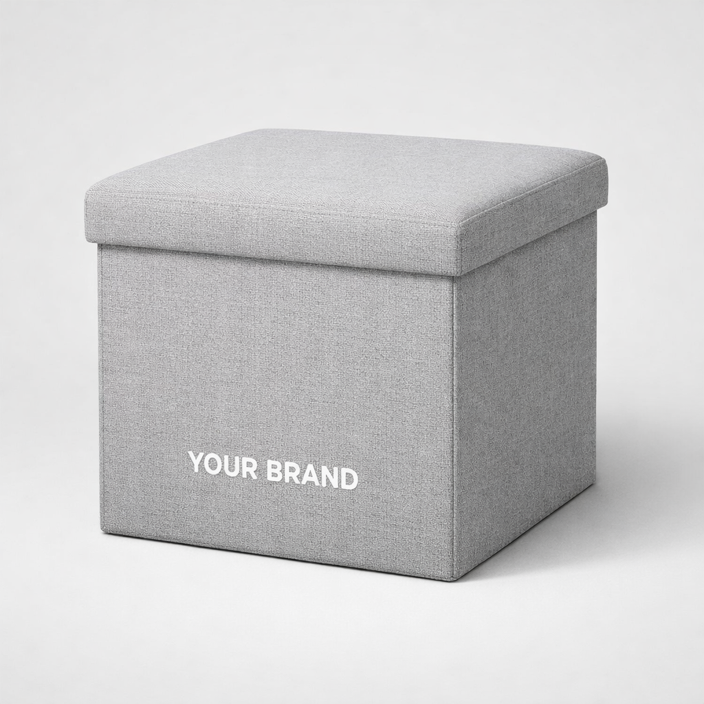Foldable Storage Ottoman white label idea