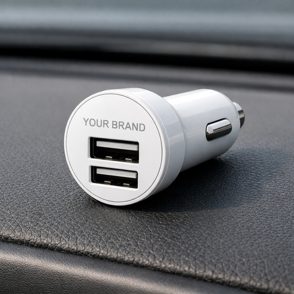 Dual USB Car Charger white label idea