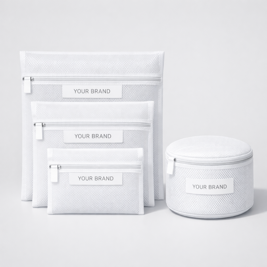 Mesh Laundry Bags Set white label idea