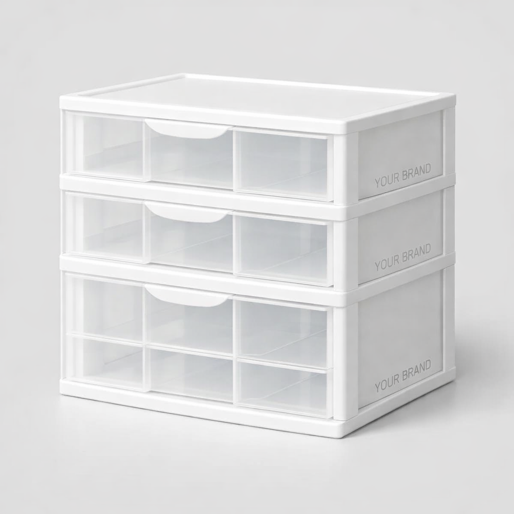 Stackable Plastic Drawer Organizer white label idea