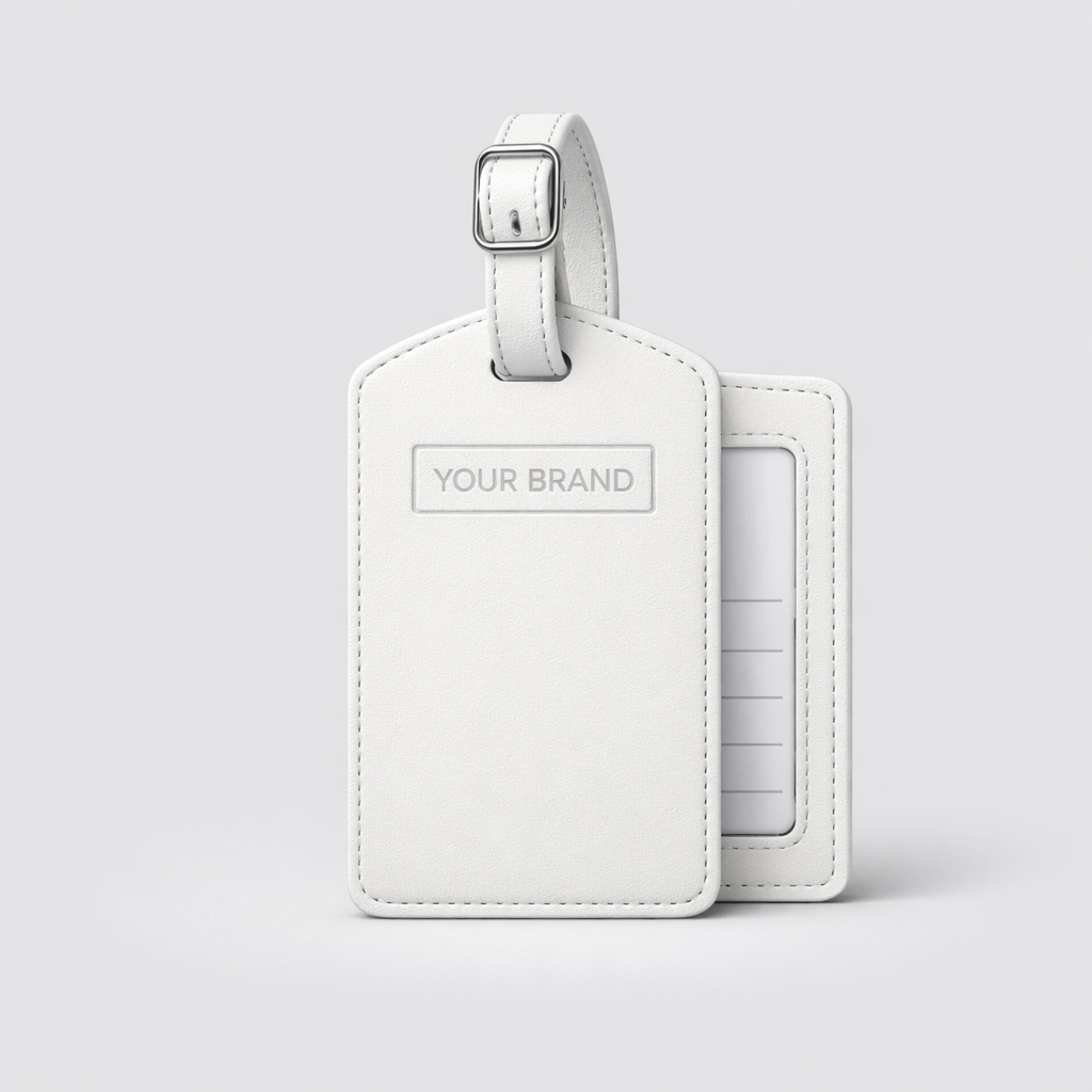 Faux Leather Travel Luggage Tag white label idea